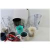 Image 4 : Assortment of Cups & Glasses - Cloth Measuring Tape - Cutting Board