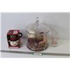 Image 1 : Snow Man Cup Set (NIB) - Anchor Hocking Measuring Cup - Glass Container w/Lid - Scented Items