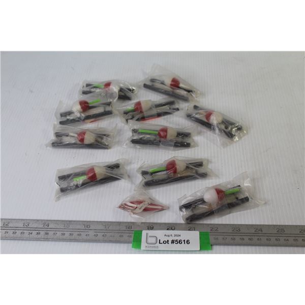 (10) Fishing Line w/Floats & Hooks - (1) Spoon Fish Hook