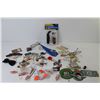 Image 1 : Tire Repair Kit - Money Erasers - Scissors - (7) Spoon Fish Hooks - Misc. Items