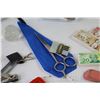 Image 4 : Tire Repair Kit - Money Erasers - Scissors - (7) Spoon Fish Hooks - Misc. Items