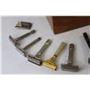 Image 6 : Ceramic Razor Blade Eater - Wooden Box - (13) Vintage Razors