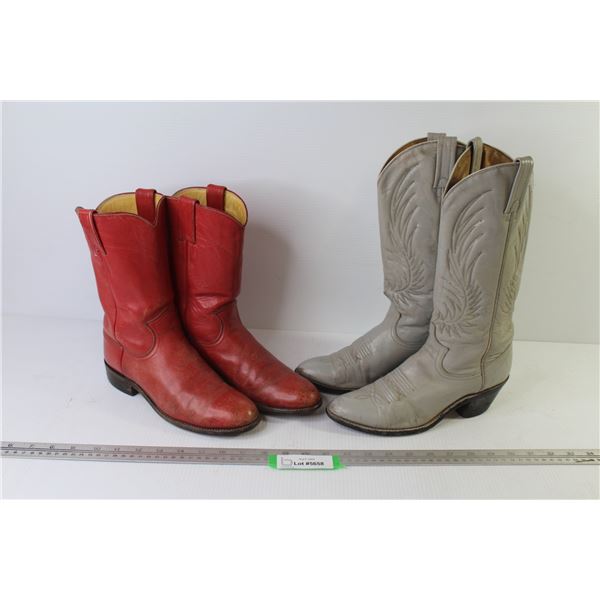 (2) Pairs of Cowgirl Boots (size 6.5)