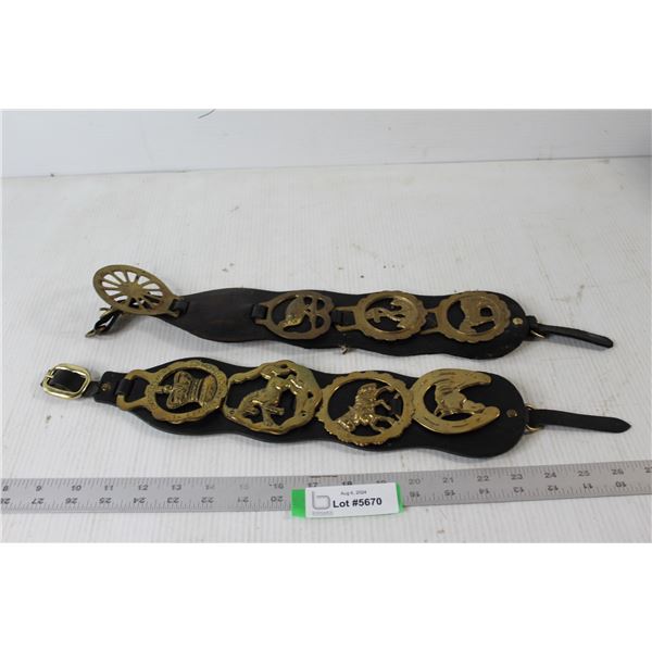 (2) Leather Horse Breast Straps