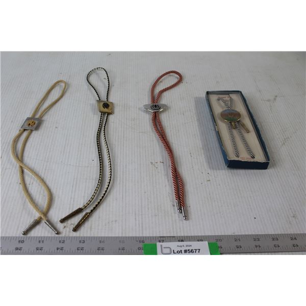 (4) Bolo/Lariat Ties