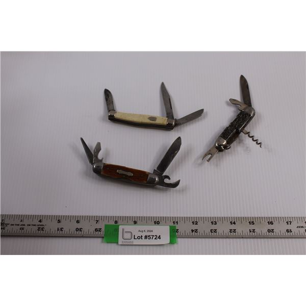 (3) Vintage Pocket Knives
