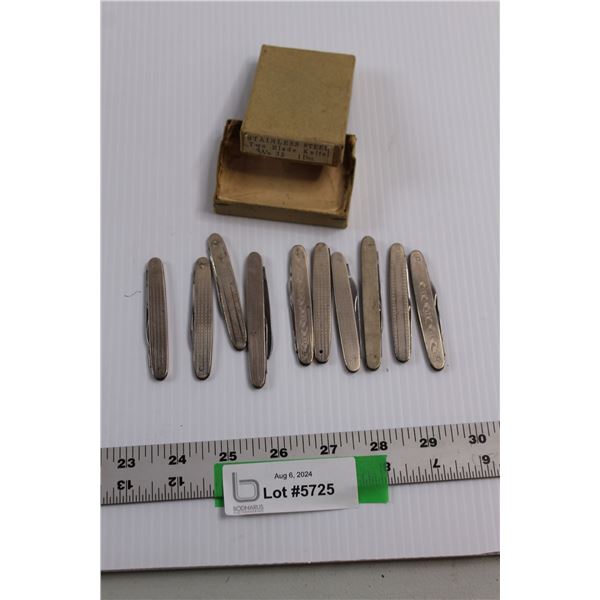 (10 pcs) Stainless Steel Two Blade Pocket Knives