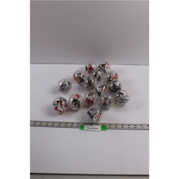 (15) NHLPA Vending Machine Goalie Masks Key Chains/ Key Tags.