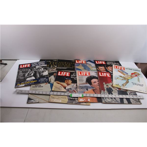 (10) Vintage 1960's LIFE Magazines