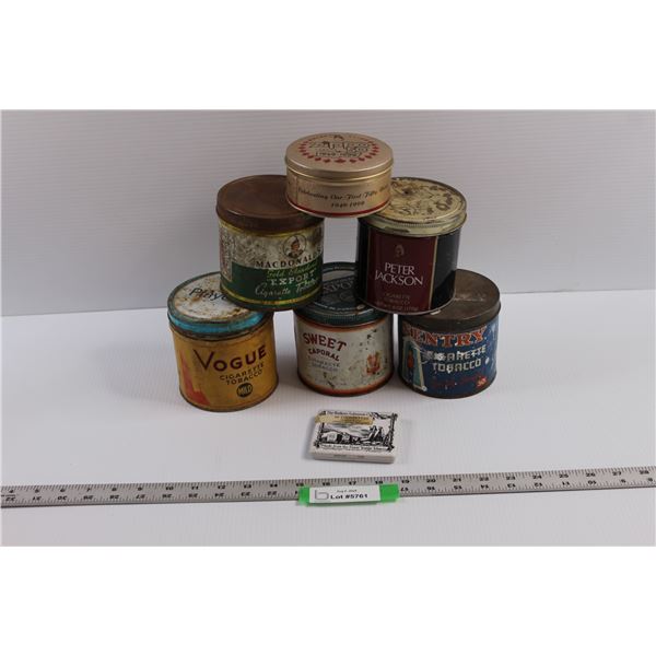 (5) Vintage Tobacco Tins (Varying Condition), Zippo 50th Anniversary Tin & Ten Cigarette Tin Pack
