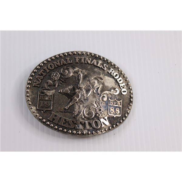 Hesston National Finals Rodeo 1988 Belt Buckle