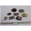 Image 1 : (7) Vintage Belt Buckles & Copper Alberta Canada Cowboy Hat