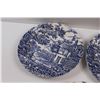 Image 2 : (8 pcs) English Dishware - "The Hunter" by Myott & "Liberty Blue" by Valley Forge (Some Chips)