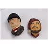 Image 3 : (6) Chalkware Busts - Two Are Bossons