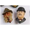 Image 4 : (5) Chalkware Busts - Two Are Bossons