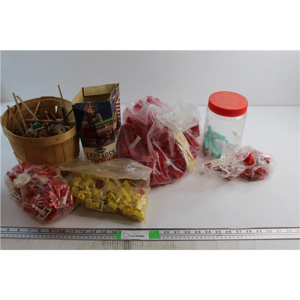 Assorted Building Bricks and Ji-Gan-Tiks Toy