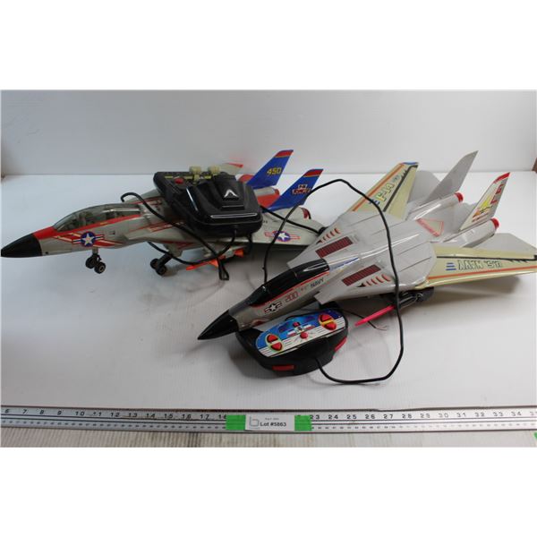 (2)US F-14 Military Jets with Controllers - As Is