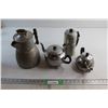 Image 1 : (4) Assorted Metal Coffee and Tea Pots