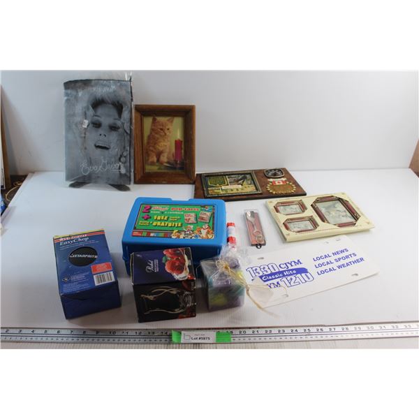 Lunchbox, Picture Frames and Assorted Items
