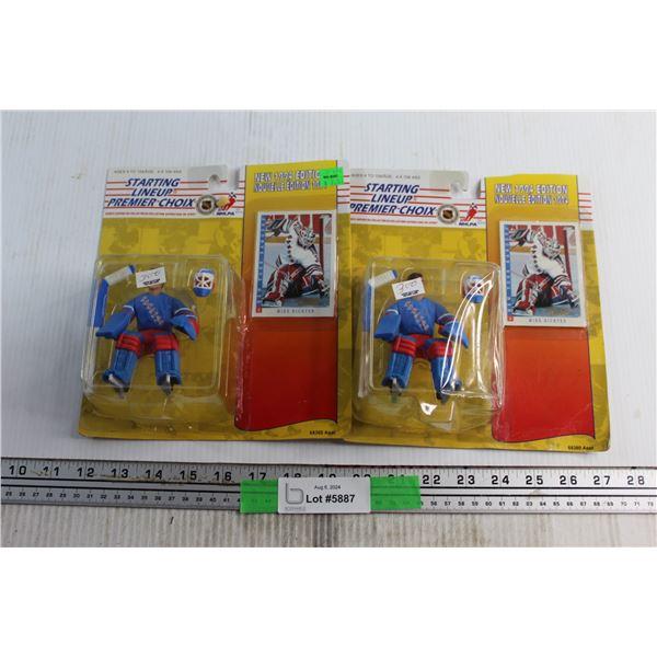 (2) Starting Line Up 1994 Edition Mike Richter Figures with Card