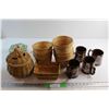 Image 1 : (9) Assorted Baskets, Decorative Tin and (4) Mugs
