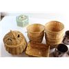 Image 3 : (9) Assorted Baskets, Decorative Tin and (4) Mugs