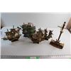 Image 1 : (4) Assorted Ship Models and Wooden Ship Decoration