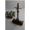 Image 6 : (4) Assorted Ship Models and Wooden Ship Decoration