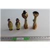 Image 1 : Penguin Oil and Vinegar Bottles with Lion Salt & Pepper Shakers - Chipped