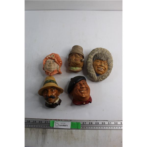 (1) Bosson Head (4) Bossons Style Heads - Chipped