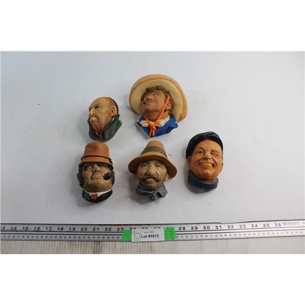 (2) Bosson Head (3) Bossons Style Heads - Chipped