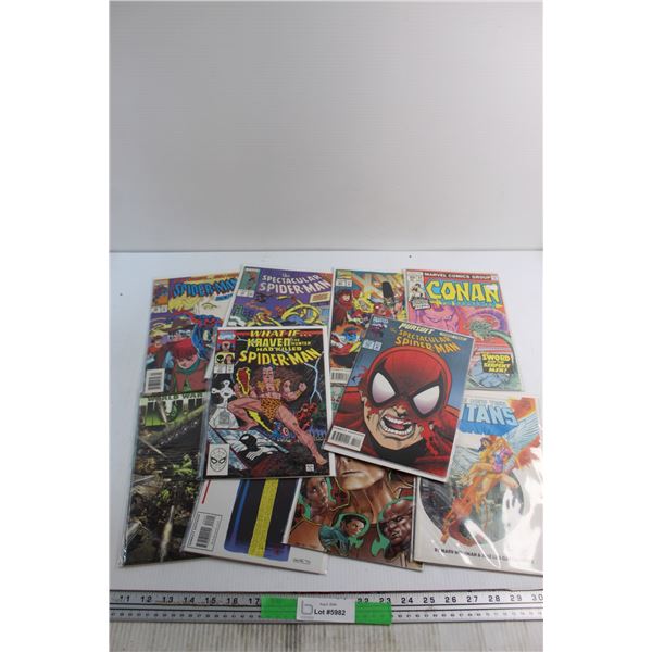 (10+) Assorted Comics - Spiderman, Conan, Hulk