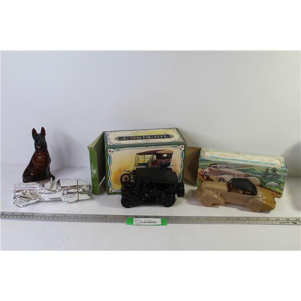 (4) Avon Aftershave - Cars & Dog Bottles