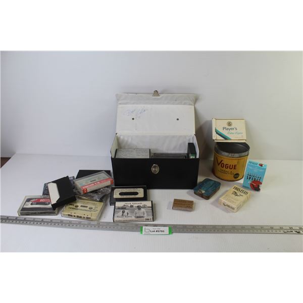 Cassette Tapes in Case (Religious) - Tobacco Tins & Paper Packages - Players Wooden Matches