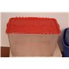 Image 3 : *(3) Totes w/Lids (blue tote lid does not match)