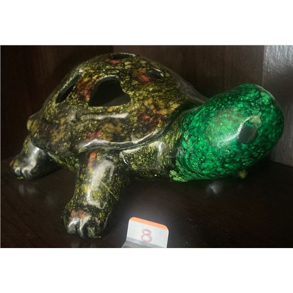 Intricately Hand Painted Decorative Turtle Removable Shell Hidden Trinket Storage