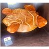 Image 2 : Hand Etched & Formed Decorative Wood Turtle 9' W