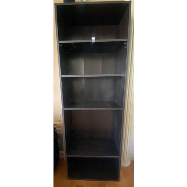 5 Tier Bookcase Dark in Color 25x12x71