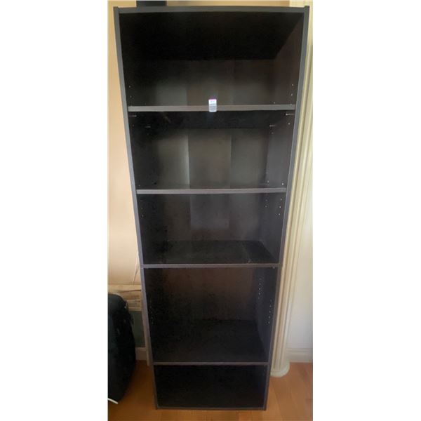 Dark Tan Book Case w/ 5 Shelves 25x12x71