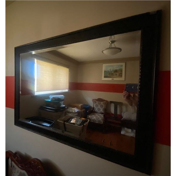 Elegant Mahogany Wood Framed Decorative Accent Mirror 41x30