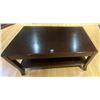 Image 1 : Mahogany Coffee Table w/ 2 Tiers 37x21x19