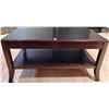 Image 2 : Mahogany Coffee Table w/ 2 Tiers 37x21x19