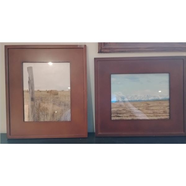 Canadian Landscape Portraits in Cherry Oak Frames 15x13