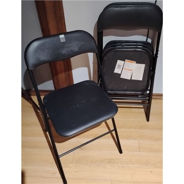 4 Collapsible Utility Chairs Space Saving Design