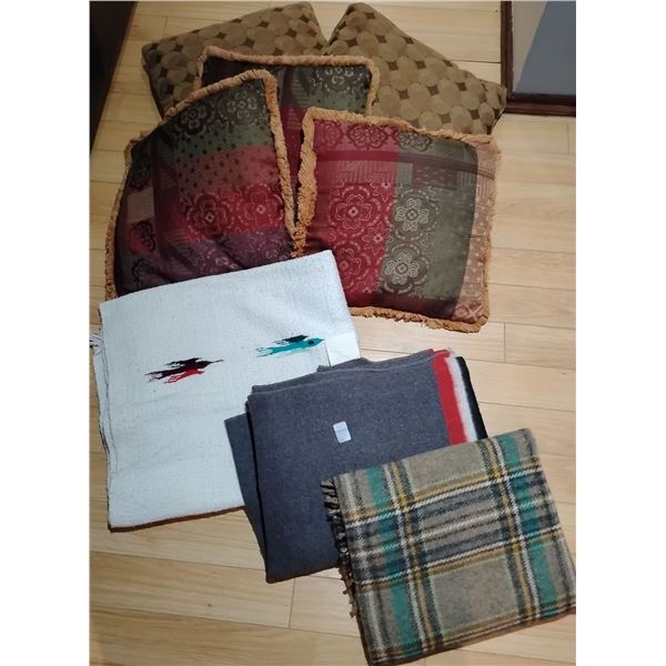 Assorted Blanket / Throw Pillow Collection & More