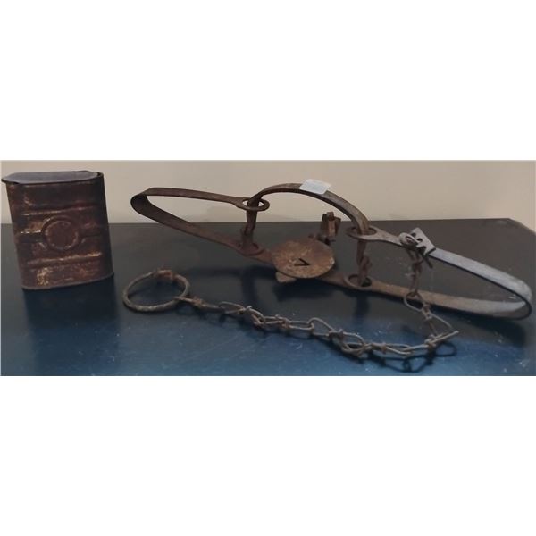 Antique Coyote Trap & Coin Bank
