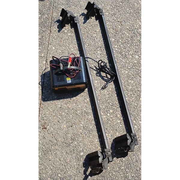 Motomaster Manual Battery Charger w/ Engine Start & Automotive Sports Rack