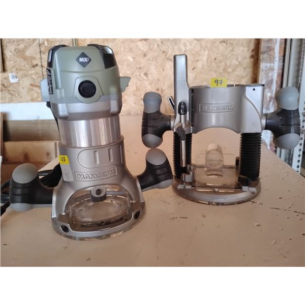 Maximum Fixed Base Electric Router w/ Hole Saw Attachment