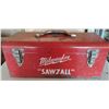 Image 2 : Milwaukee Metal Tool Box 15' w/ Electric Reciprocating Saw & Assorted Wood/Metal Blades