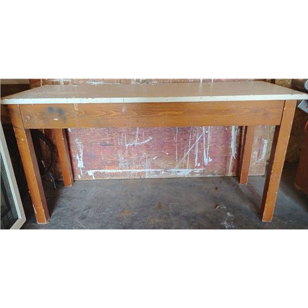 Antique Garage Work Table Solid Wood 60x24x30
